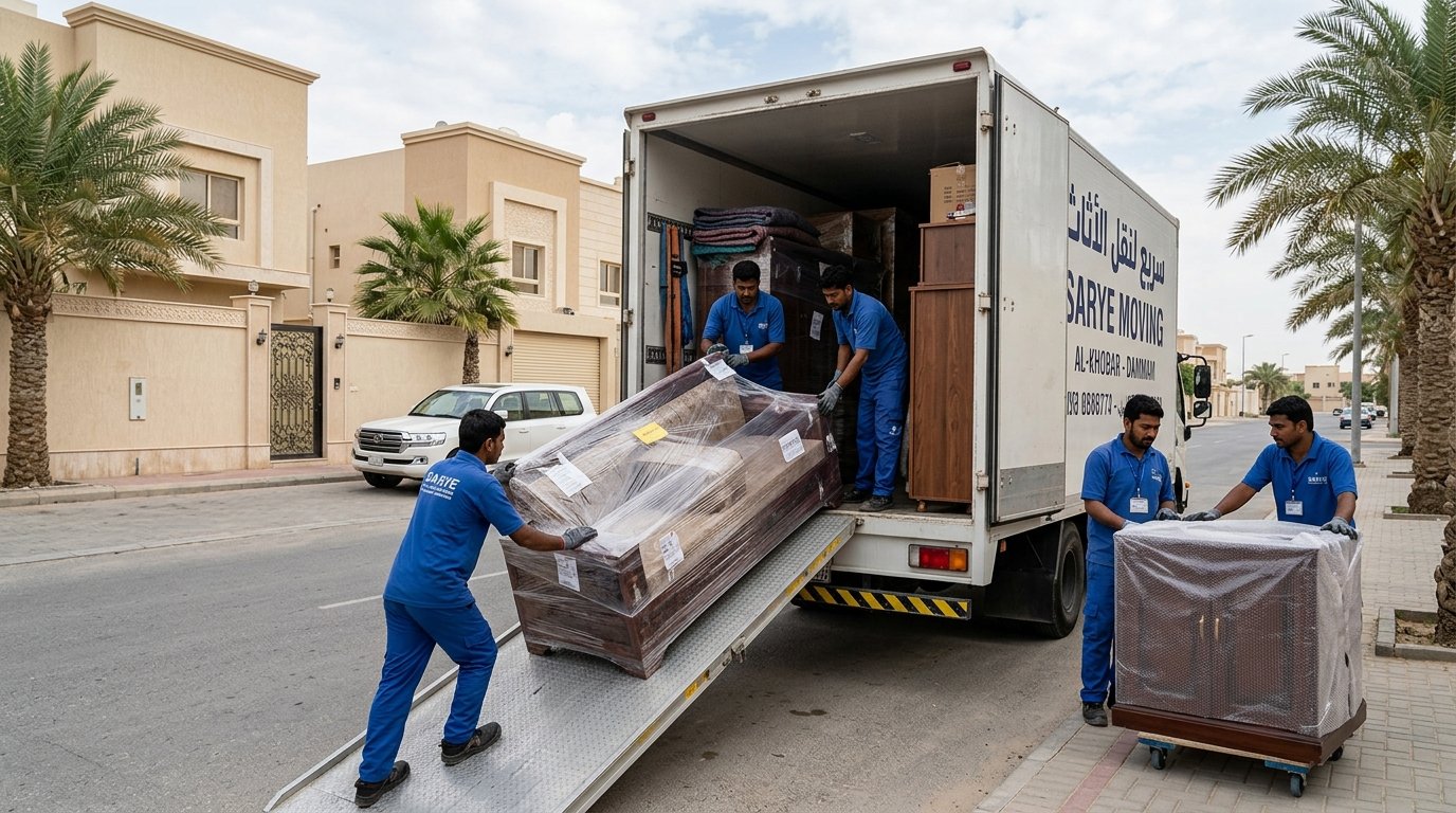 شاحنة دينا دار الهنا تنقل الأثاث والمجالس بين الدمام ومحافظة القطيف وسيهات